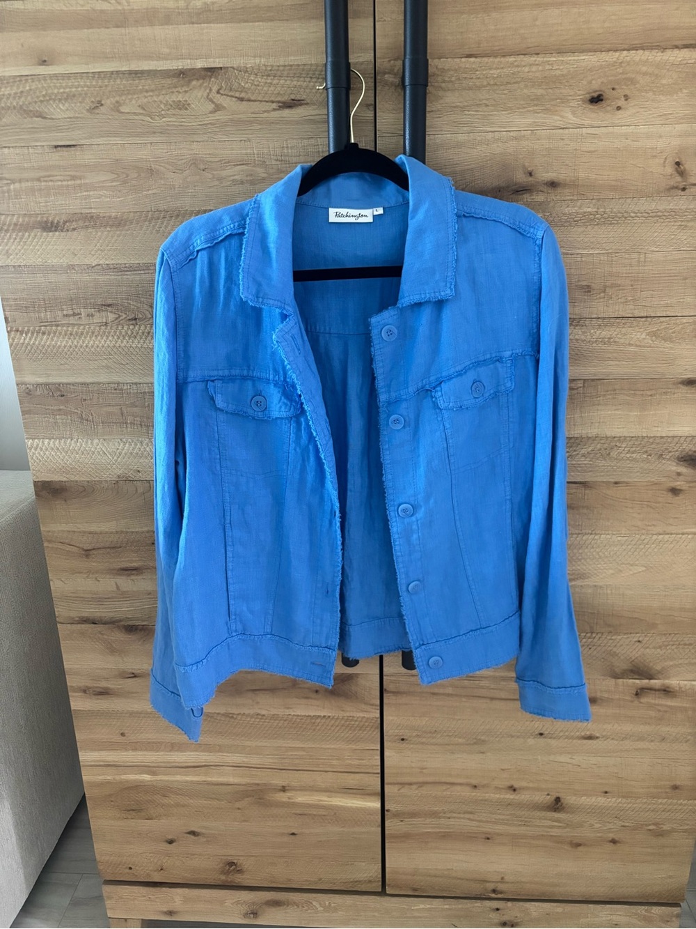 Patchington Women’s Royal Blue Linen Jacket Size L